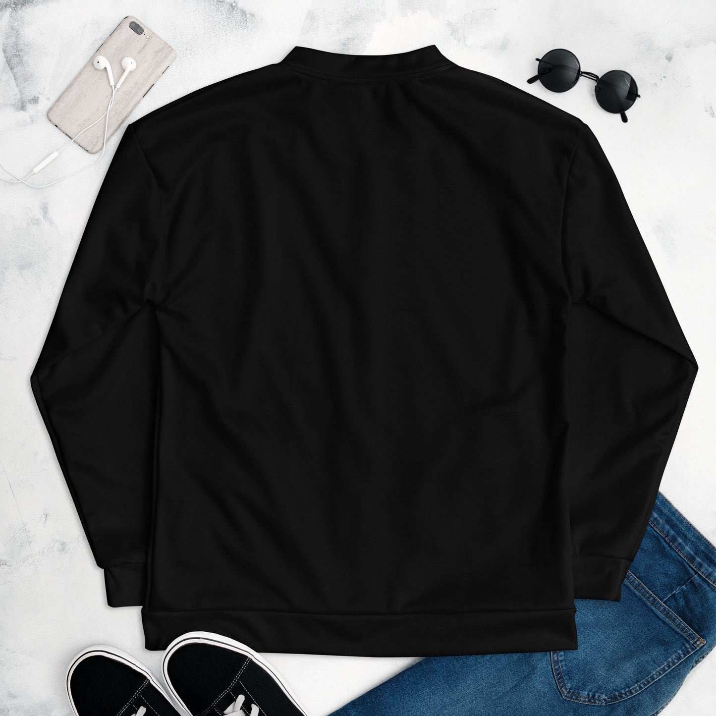 iSAW Unisex Black Bomber Jacket