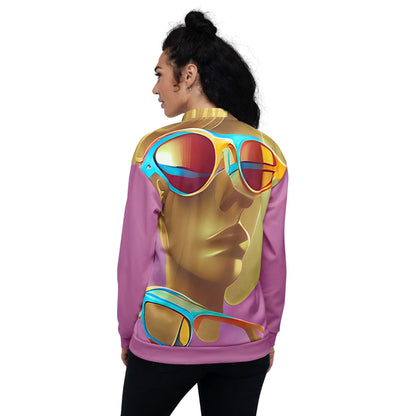 Retro Cool Pink - Womens Bomber Jacket
