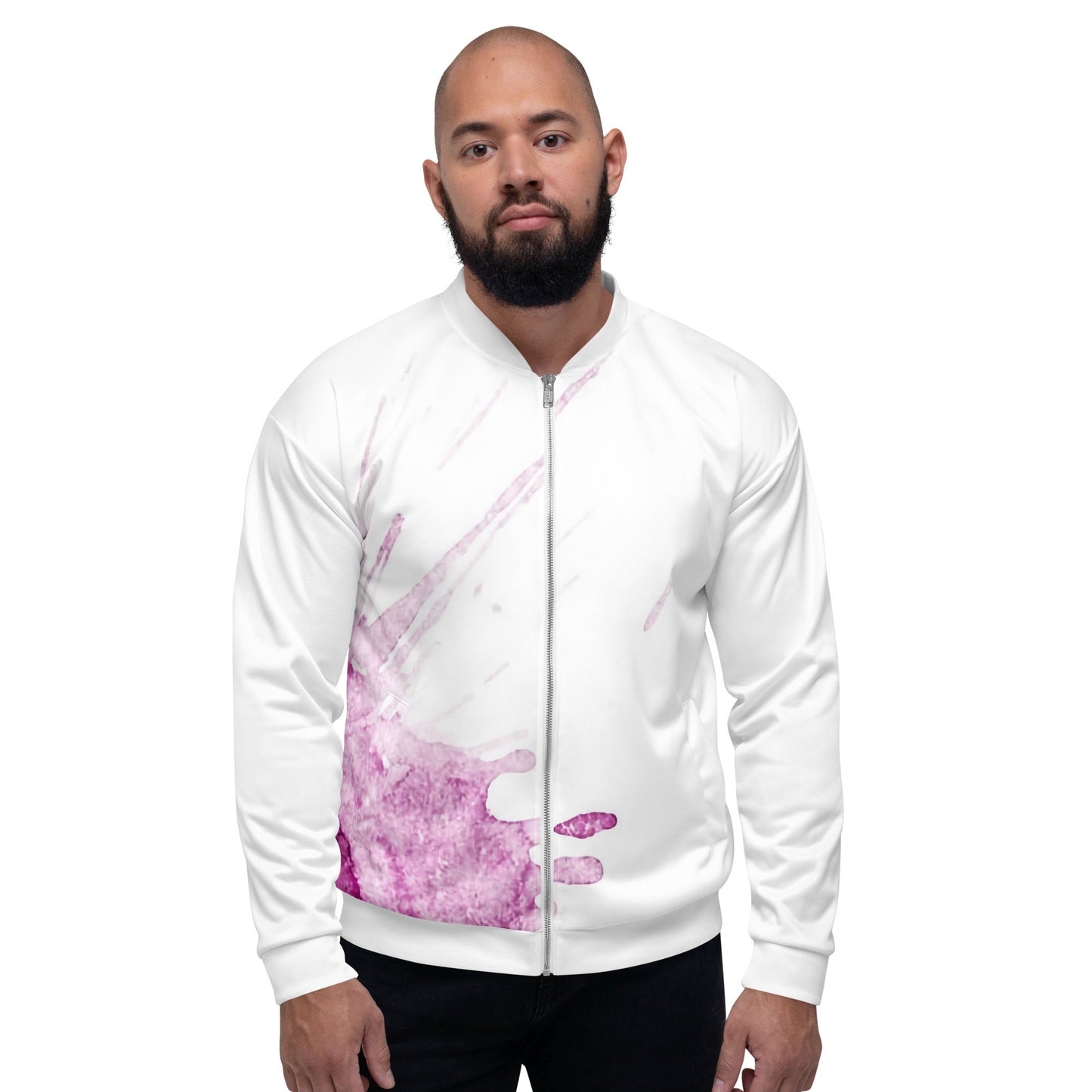 Watercolour Pink Splash - Unisex Bomber Jacket