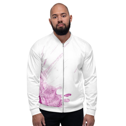 Watercolour Pink Splash - Unisex Bomber Jacket