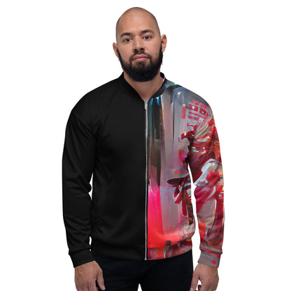 Half Black Half Báijiǔ - Unisex Bomber Jacket