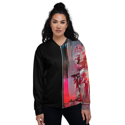 Half Black Half Báijiǔ - Unisex Bomber Jacket