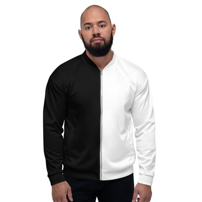 Half Black Half White - Unisex Bomber Jacket