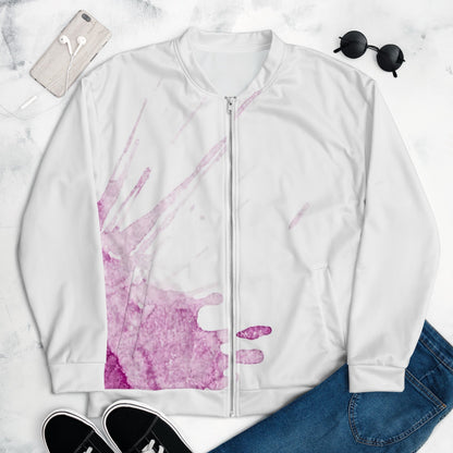 Watercolour Pink Splash - Unisex Bomber Jacket