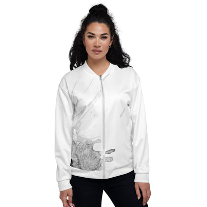Watercolour Grey Splash - Unisex Bomber Jacket