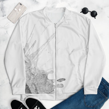 Watercolour Grey Splash - Unisex Bomber Jacket
