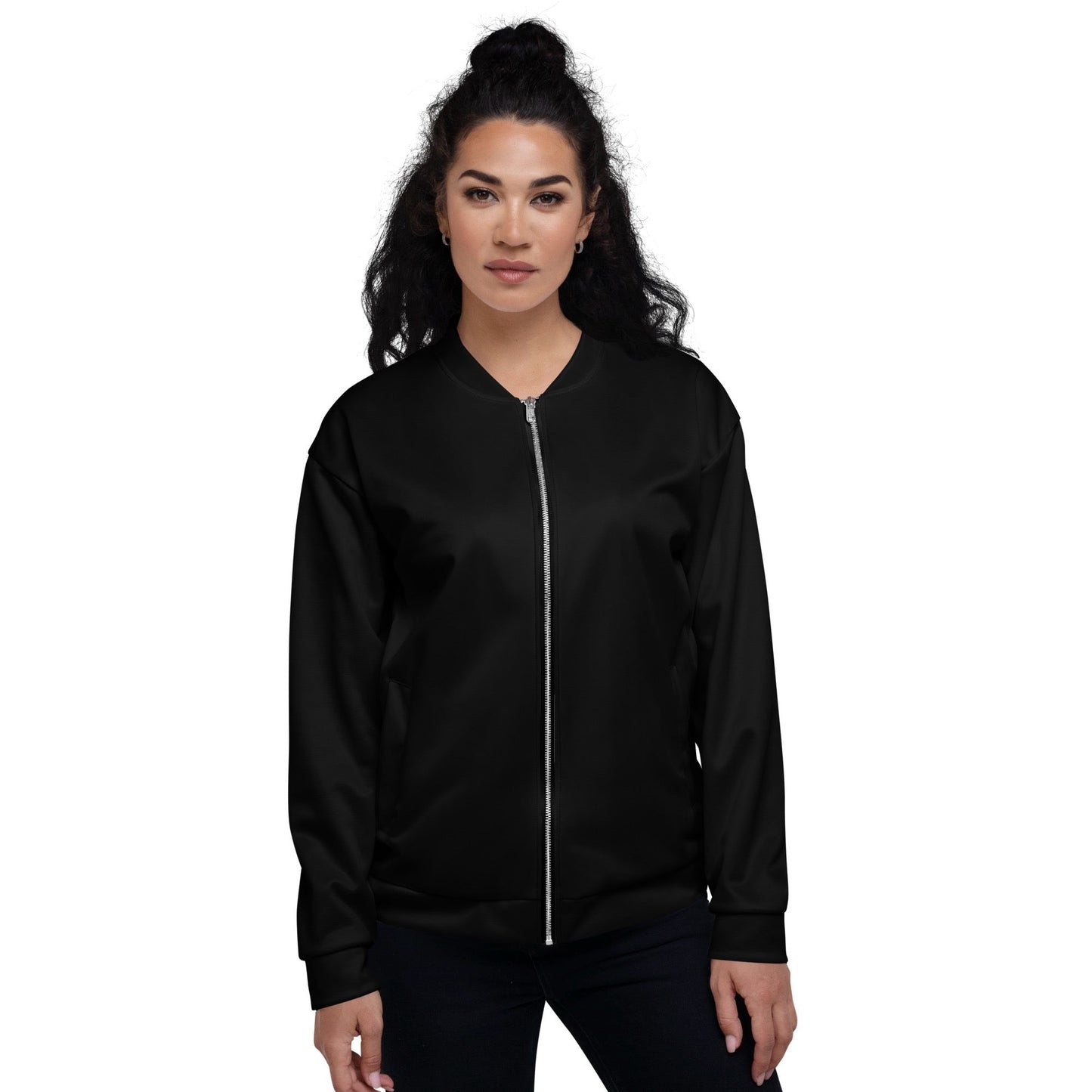 iSAW Unisex Black Bomber Jacket