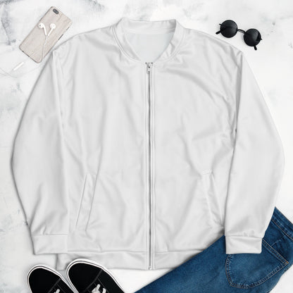 iSAW Unisex White Bomber Jacket