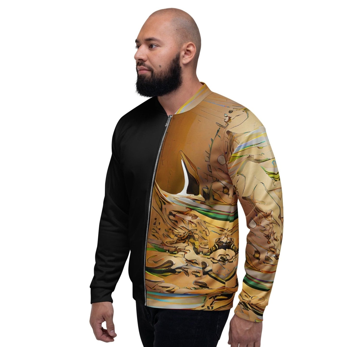 Half Black Half Gāolàng - Unisex Bomber Jacket