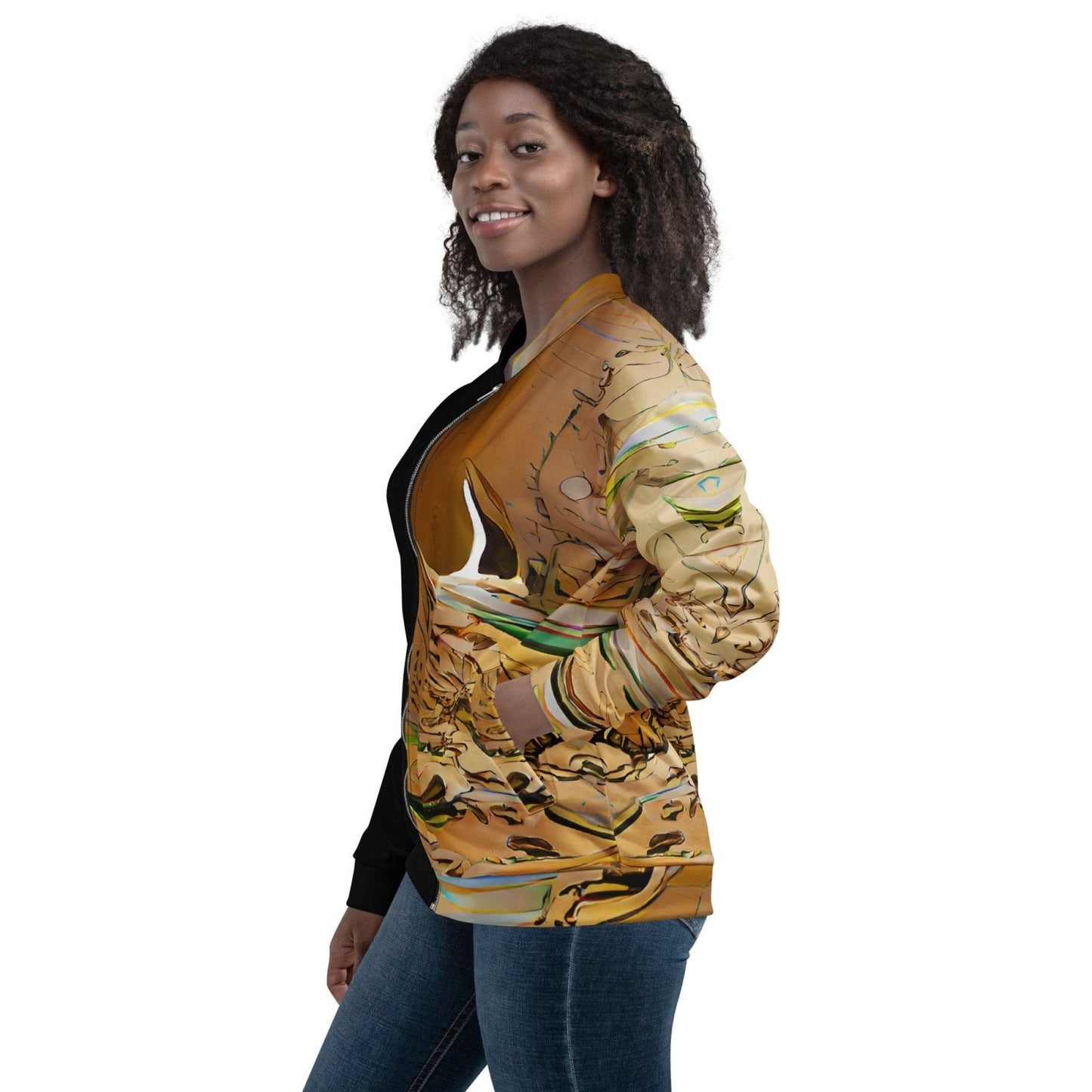 Half Black Half Gāolàng - Unisex Bomber Jacket