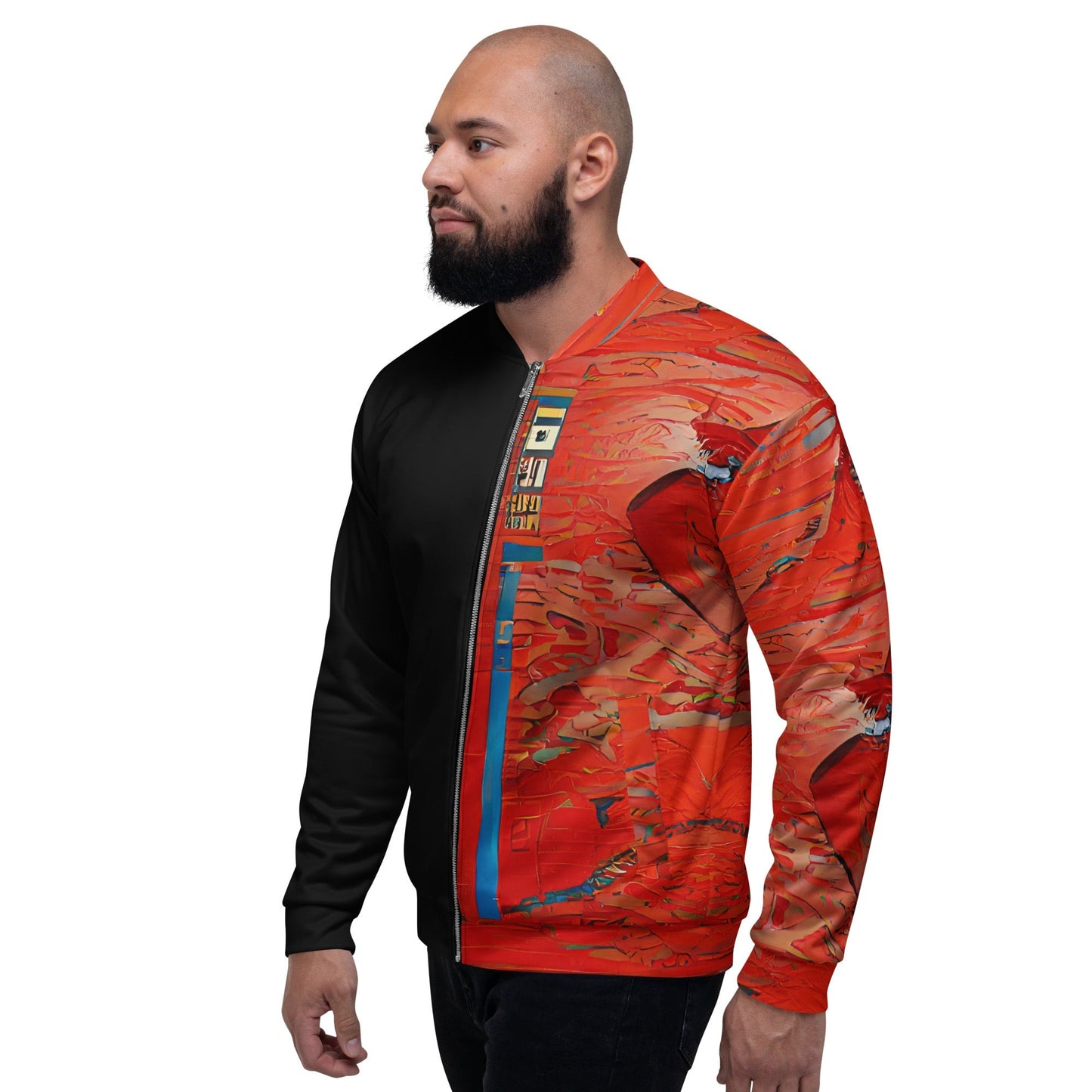 Half Black Half Hónghǎi - Unisex Bomber Jacket