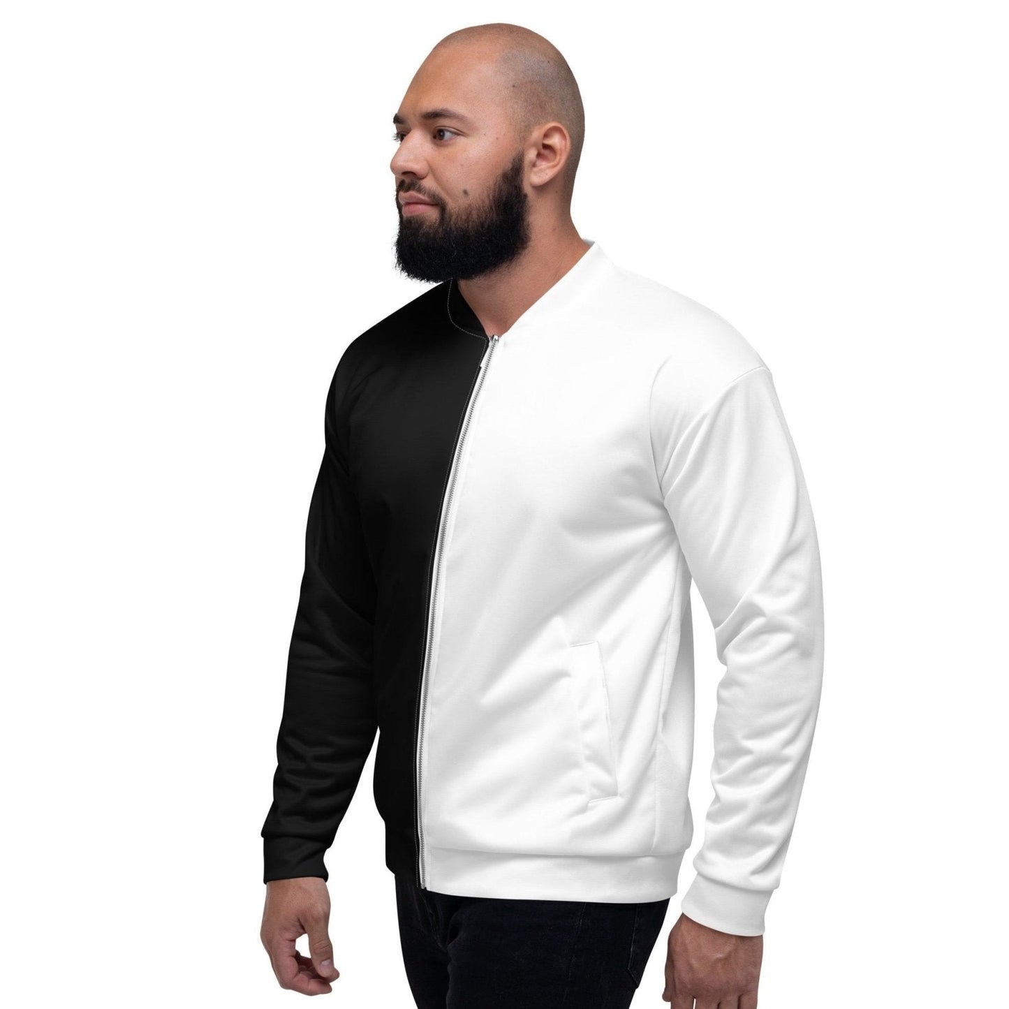Half Black Half White - Unisex Bomber Jacket