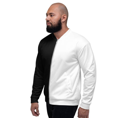 Half Black Half White - Unisex Bomber Jacket