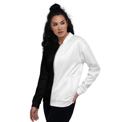 Half Black Half White - Unisex Bomber Jacket