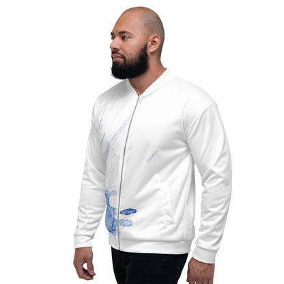 Watercolour Blue Splash - Unisex Bomber Jacket