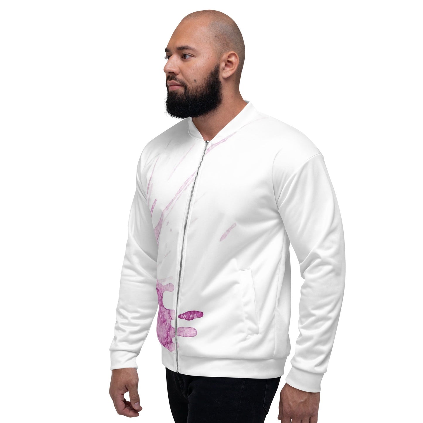Watercolour Pink Splash - Unisex Bomber Jacket