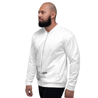 Watercolour Grey Splash - Unisex Bomber Jacket