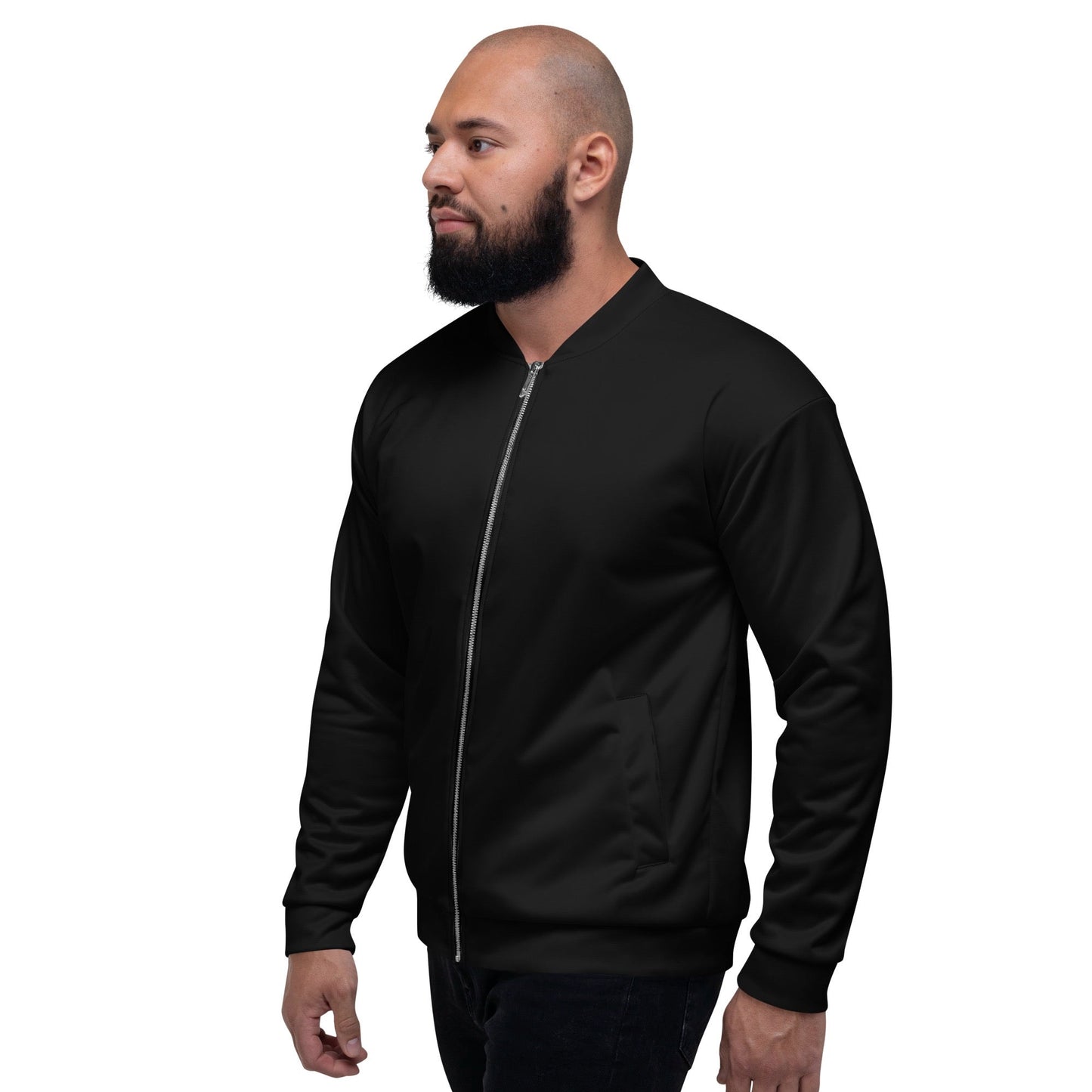 iSAW Unisex Black Bomber Jacket