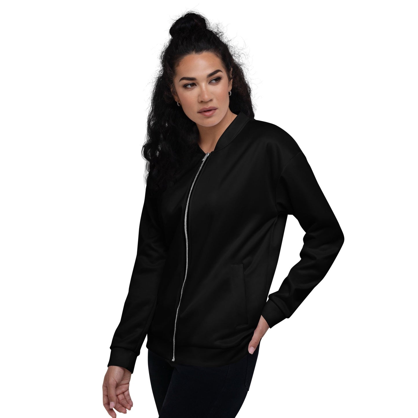 iSAW Unisex Black Bomber Jacket