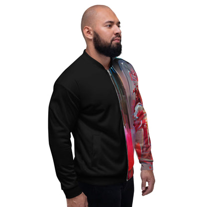 Half Black Half Báijiǔ - Unisex Bomber Jacket
