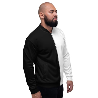 Half Black Half White - Unisex Bomber Jacket