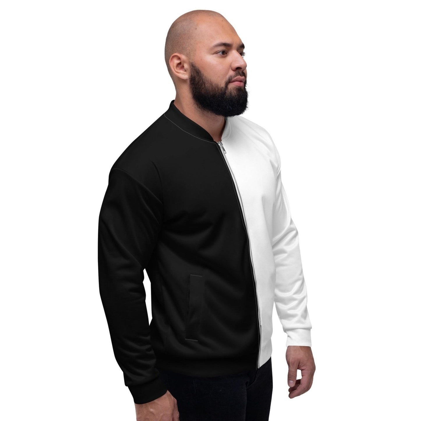 Half Black Half White - Unisex Bomber Jacket