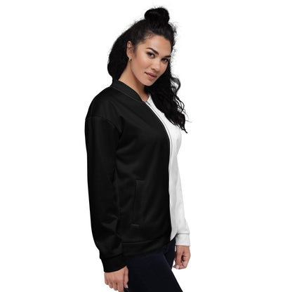 Half Black Half White - Unisex Bomber Jacket