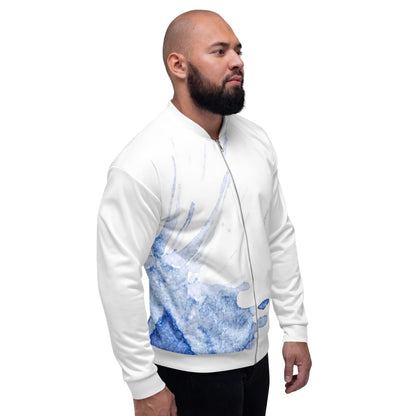 Watercolour Blue Splash - Unisex Bomber Jacket