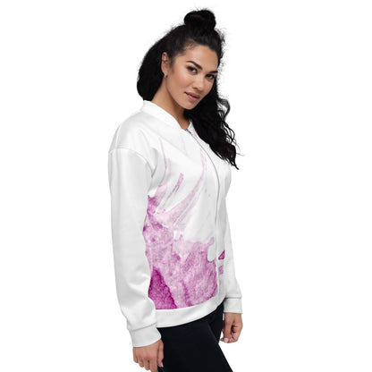 Watercolour Pink Splash - Unisex Bomber Jacket