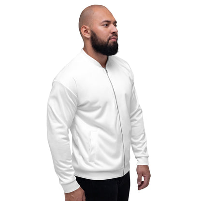 iSAW Unisex White Bomber Jacket