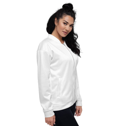 iSAW Unisex White Bomber Jacket