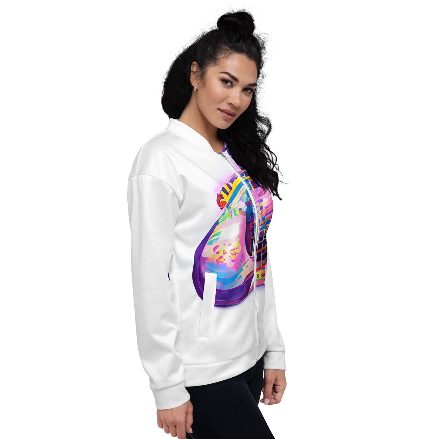 Hippie Guitar - Womens Bomber Jacket - iSAW Company