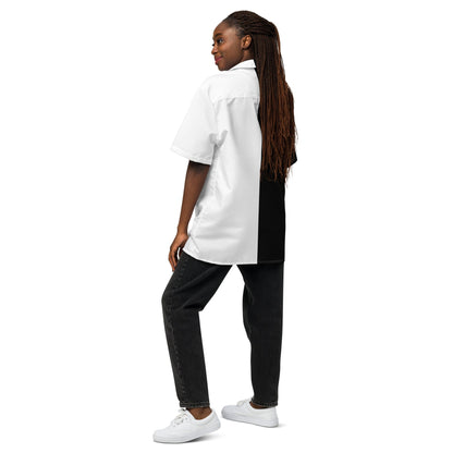 Half Black Half White - Unisex Button Shirt