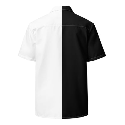 Half Black Half White - Unisex Button Shirt