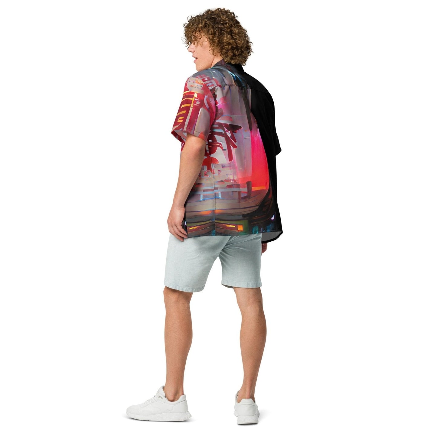 Half Black Half Báijiǔ - Unisex Button Shirt
