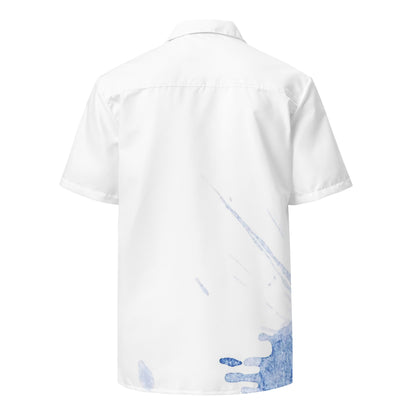 Watercolour Blue Splash - Unisex Button Shirt