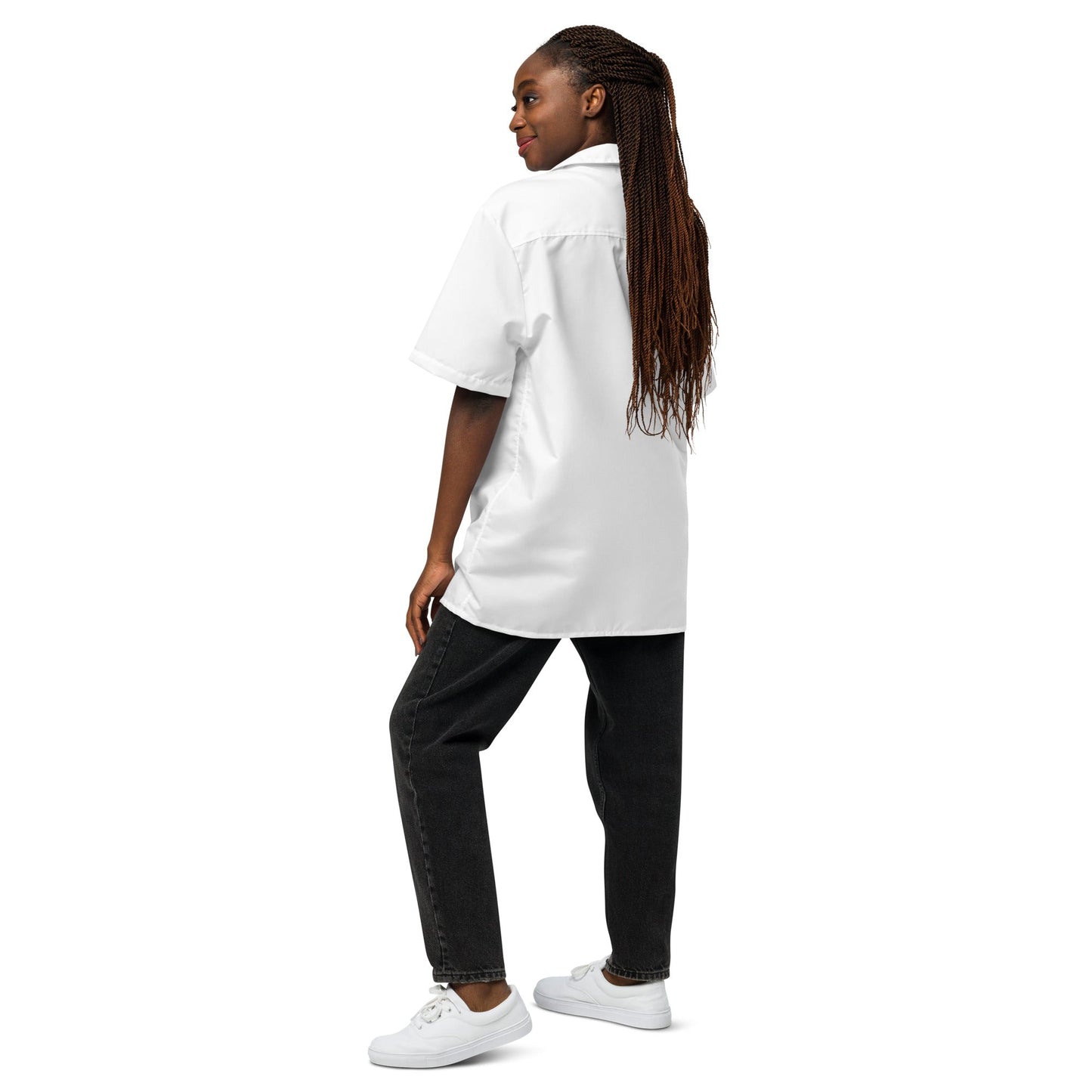 iSAW White Unisex Button Shirt