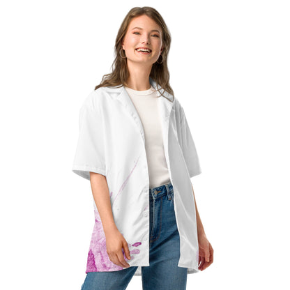 Watercolour Pink Splash - Unisex Button Shirt