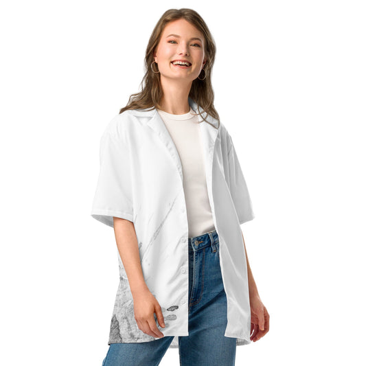 Watercolour Grey Splash - Unisex Button Shirt