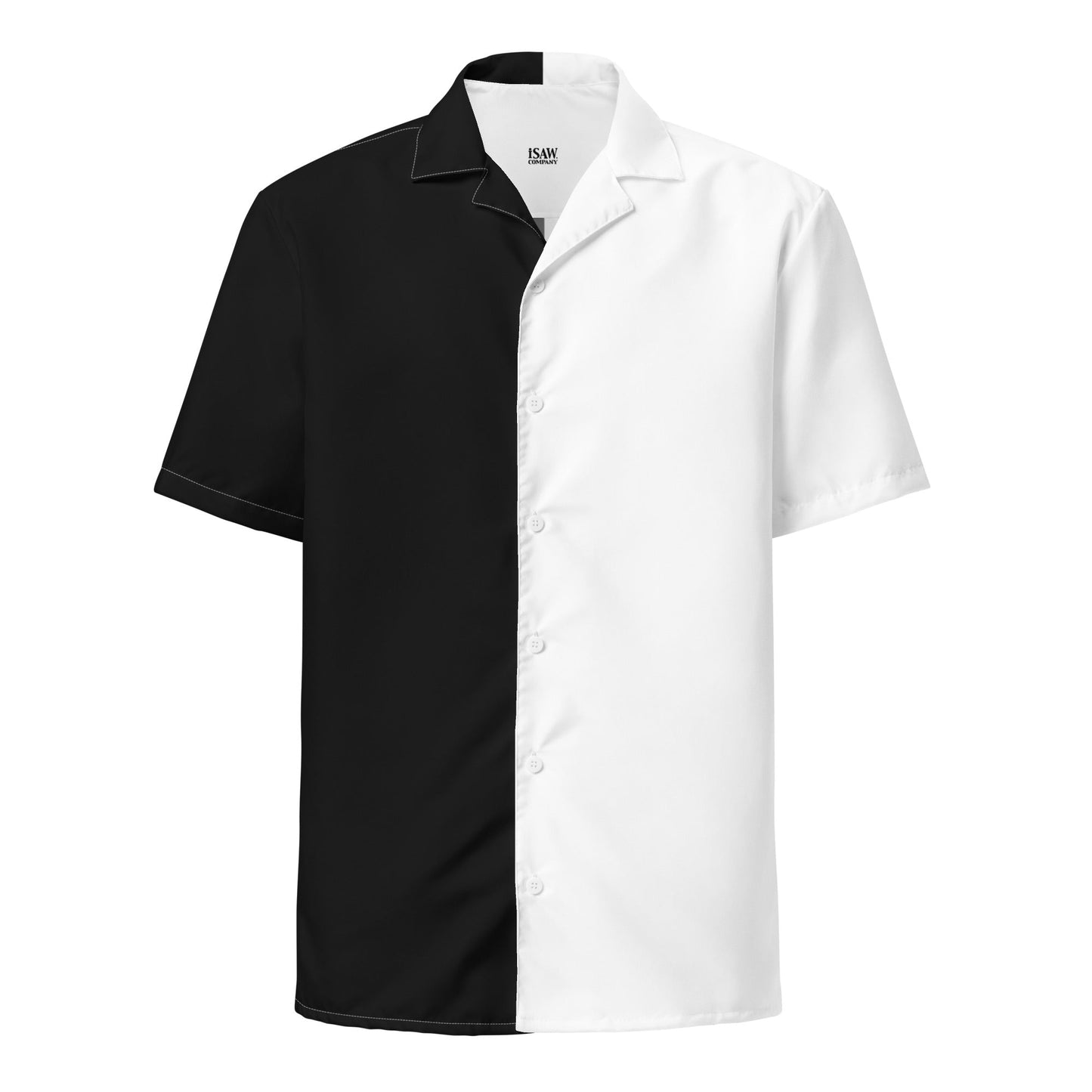 Half Black Half White - Unisex Button Shirt