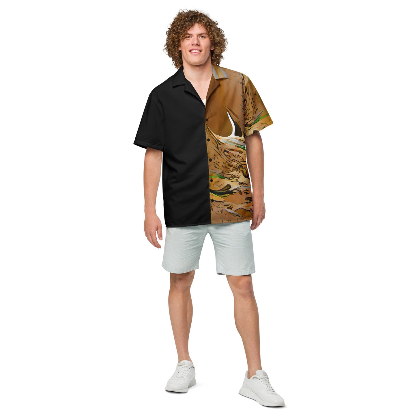 Half Black Half Gāolàng - Unisex Button Shirt