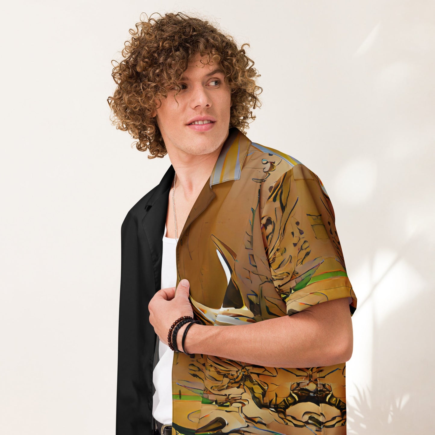 Half Black Half Gāolàng - Unisex Button Shirt