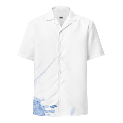 Watercolour Blue Splash - Unisex Button Shirt