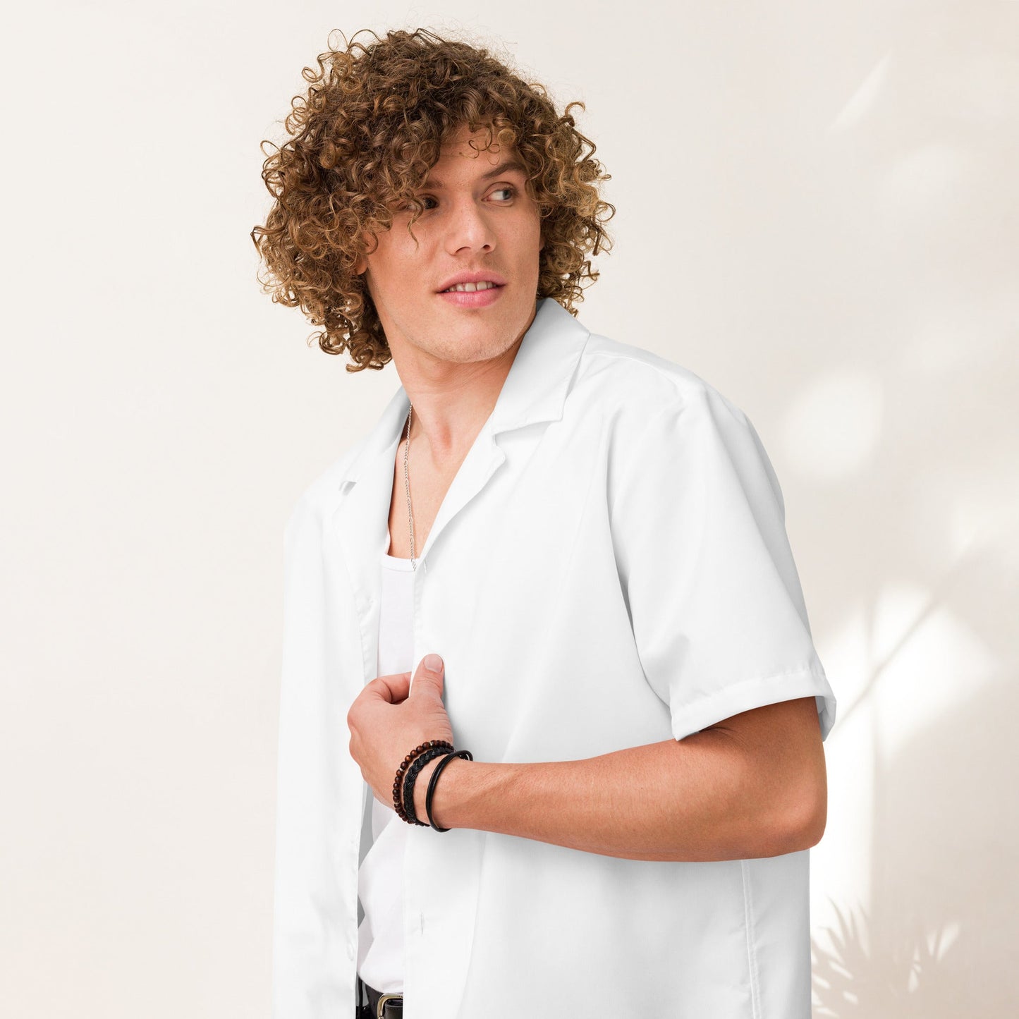 iSAW White Unisex Button Shirt