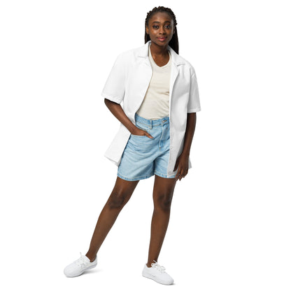 iSAW White Unisex Button Shirt