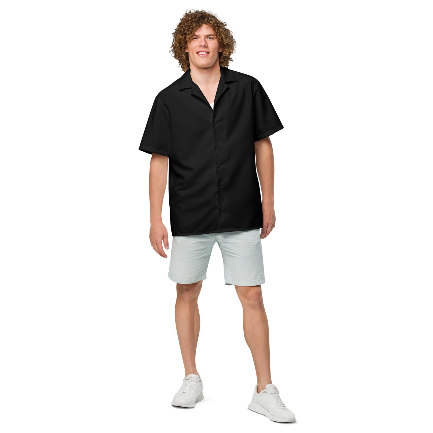 iSAW Black Unisex Button Shirt