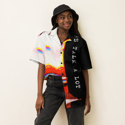 Miss Talk A Lot - Womens Button Shirt