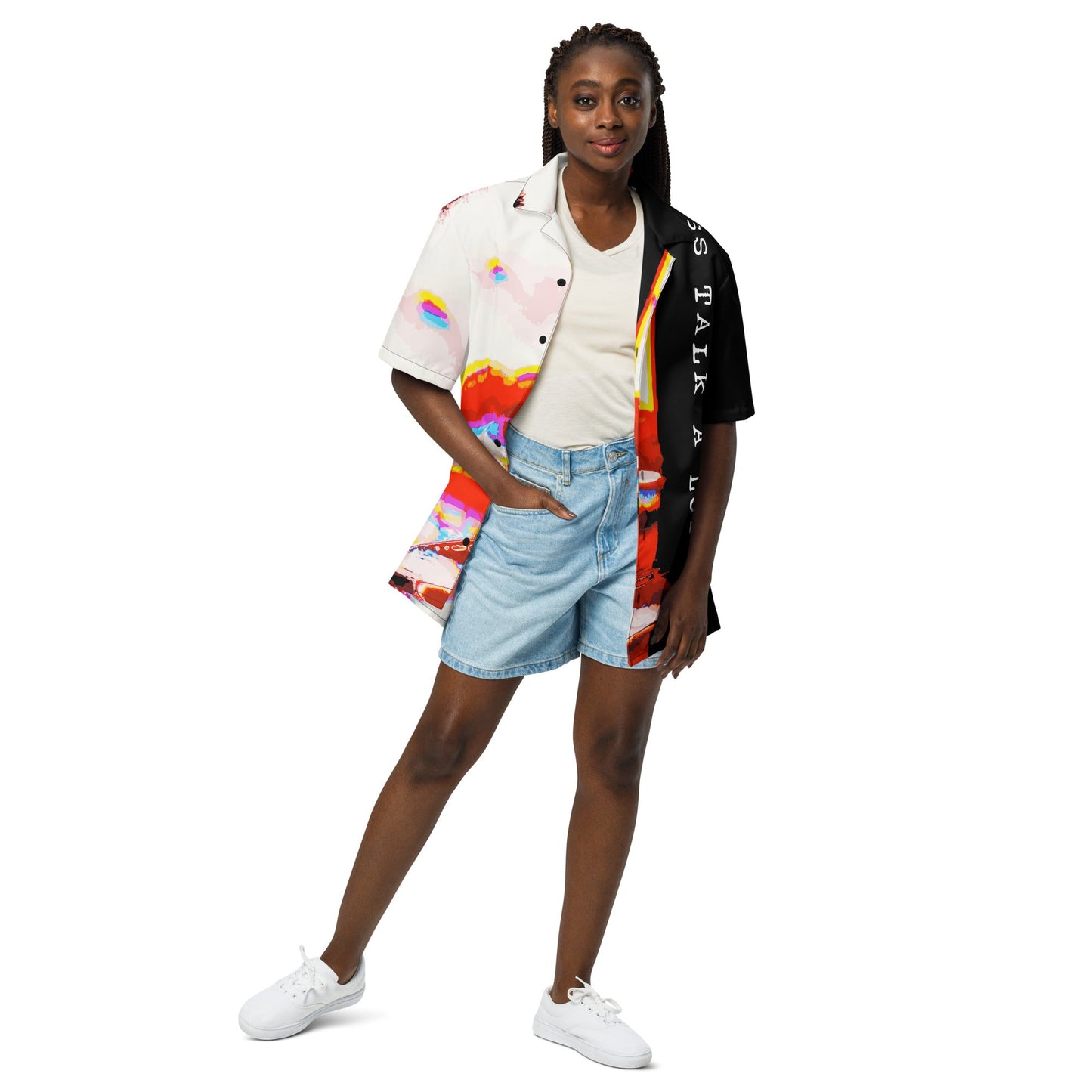 Miss Talk A Lot - Womens Button Shirt