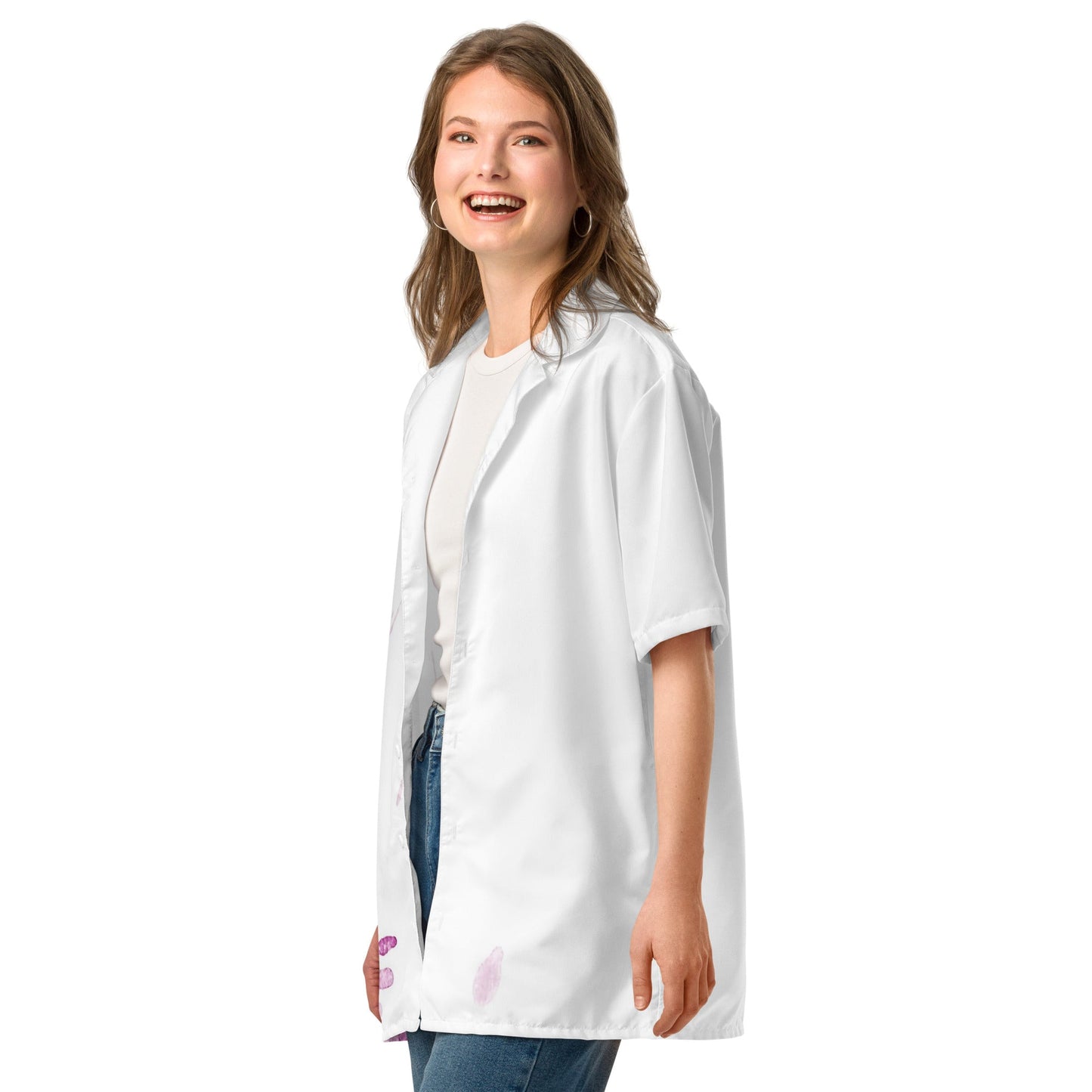 Watercolour Pink Splash - Unisex Button Shirt