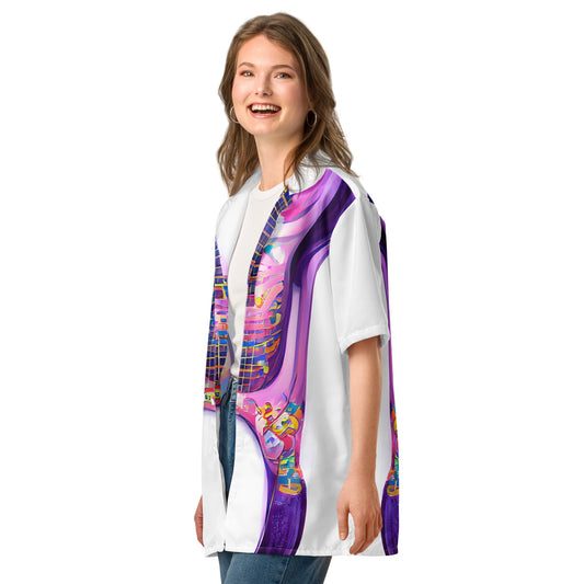 Hippie Guitar -  Womens Button Shirt